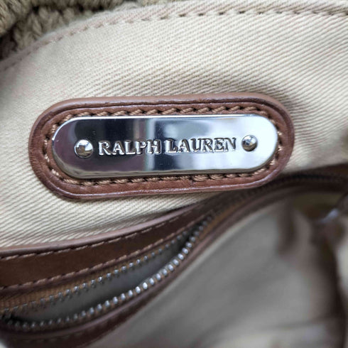 ラルフローレン RALPH LAUREN クロシェ ニット 編み込み ショルダーバッグ レディース